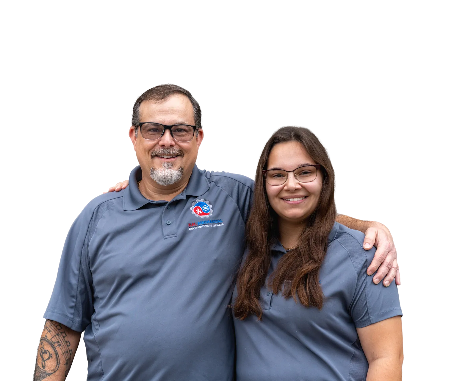 Rob Moran and daughter - R.M. Mechanical family business